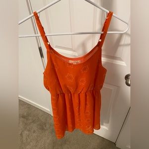 Nordstrom Orange adjustable strap dress